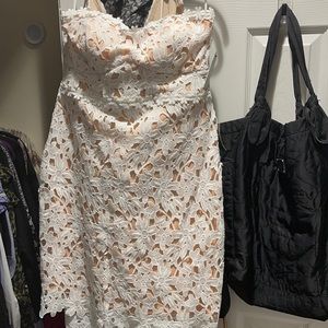 Lulus white and nude floral Dress